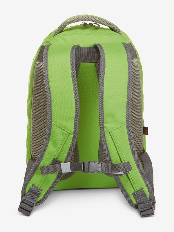 Zaino porta pc 15'' , schienale imbottito e traspirante colore nero e verde brillante